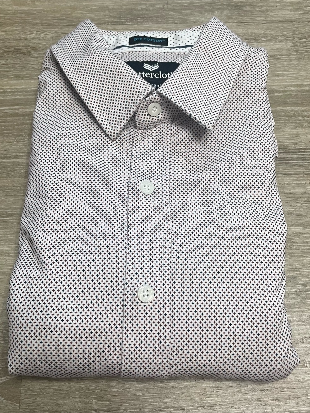 Buttercloth Icy Cotton Shirt Mens XL Regular Fit Long Sleeve Button Up Print